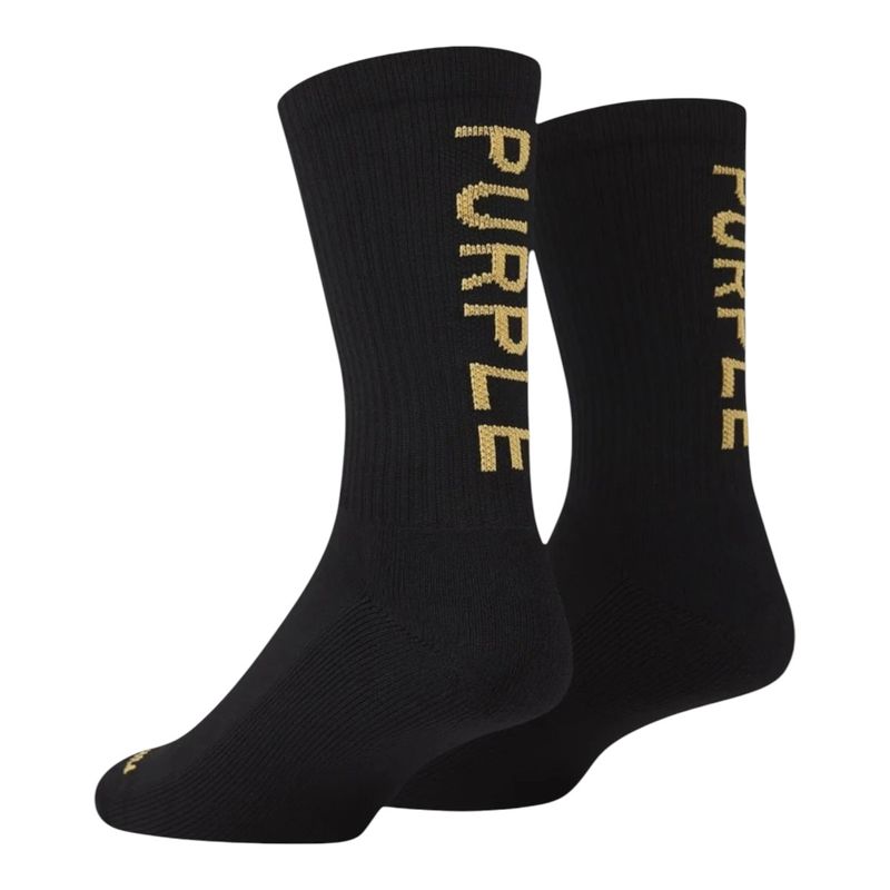 Purple Brand Crew Socks Crew Mens Black A1001 Purple Brand Crew Socks Crew Mens Black A1001